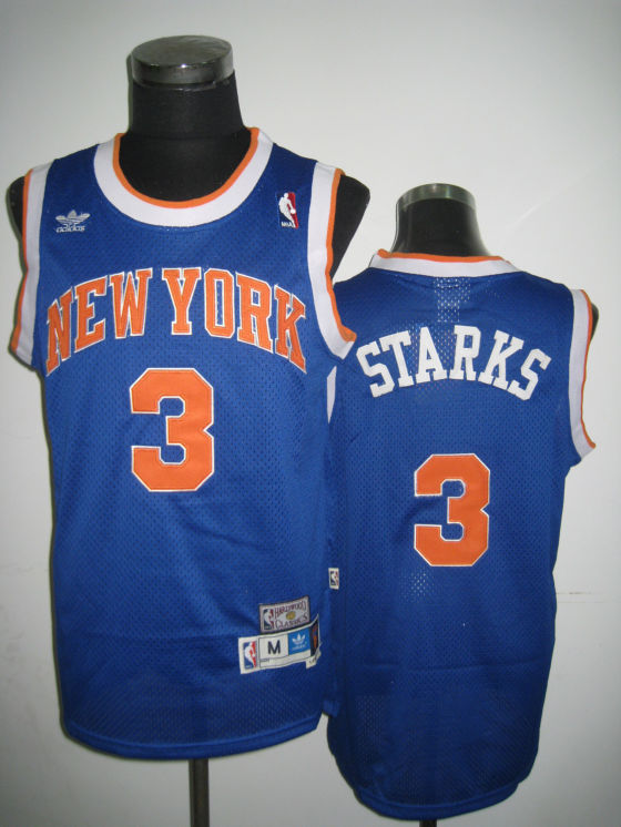  NBA Mitchell Ness New York Knicks 3 John Starks Swingman Throwback Blue Jersey